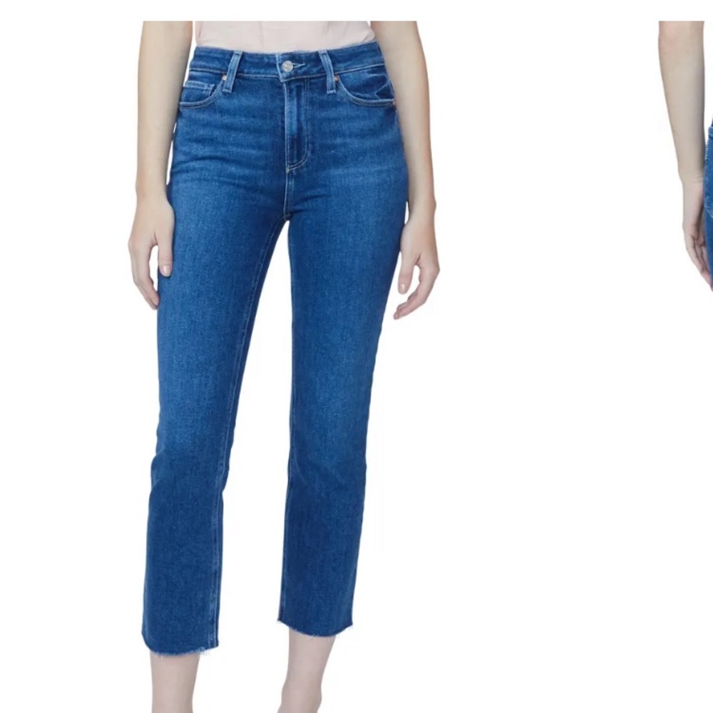 Paige Cindy Crop Jean, raw hem. Size 27